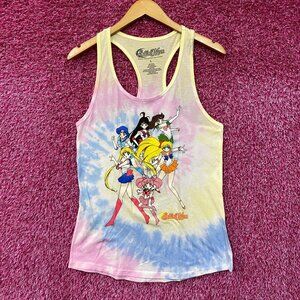 Sailor Moon Sailor Scouts Pastel Tie Dye Anime Graphic Design Tank Top L